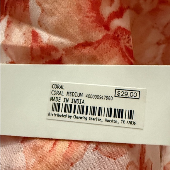 Charming Charlie Pink Floral Lace Cover-up - Picture 5 of 5